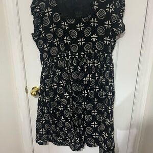 Black and White Patterned Dress